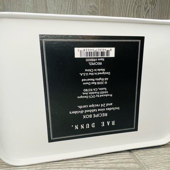 Rae Dunn Tin Recipe Box w/ 24 Cards sealable flour & tea decorative containers - Picture 11 of 16
